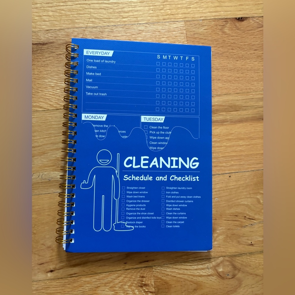 Cleaning Schedule and Checklist Notebook
